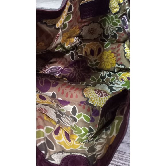 Fossil Leather Talita Embossed Large Boho Classic Red Shoulder Satchel Handbag - Picture 6 of 9